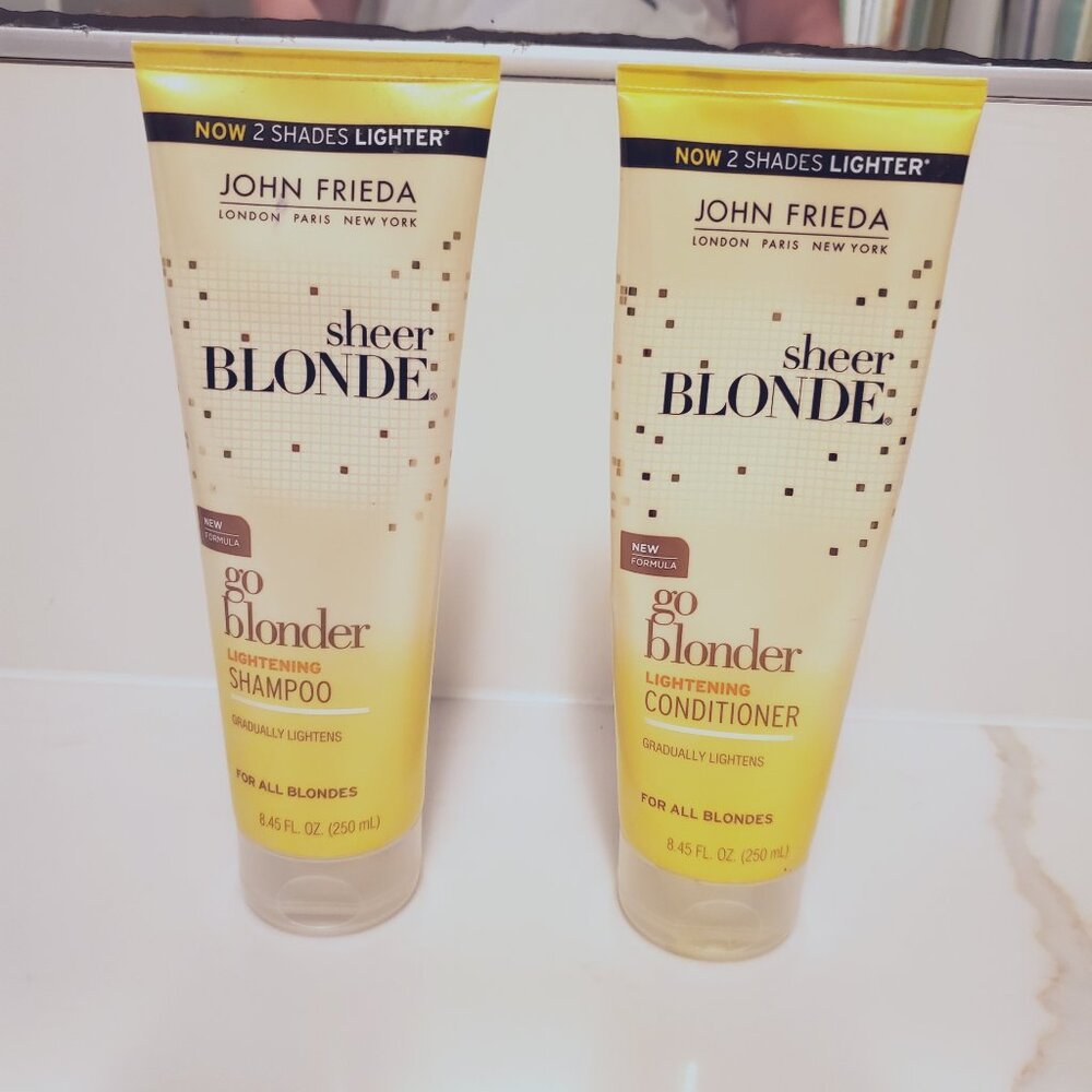 JOHN FRIEDA Sheer Blonde Go Blonder Lightening Shampoo & Conditioner 8.5 oz